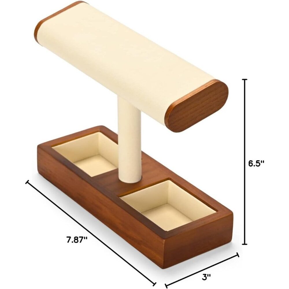 Solid Wood Watch Stand Portable Organizer for Men Women Jewelry Storage - Picture 10 of 10